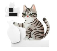 Cat Whisker Holder - Acrylic Fridge Magnet Keepsake, Creative Cat Whisker Display Vase for Collecting and Preserving Whiskers, Ideal for Pet Lovers Refrigerator Wall Hair Home Kitchen Decor