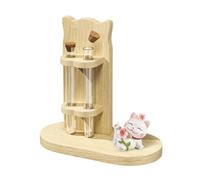 Cat Whisker Jar - Decorative Keepsake Container with Cork Stopper, Miniature Vase For Pet Indoor Desk Car | Garden Office Desktop Kitten Memory Memorial Shed Tooth Holder Storage Small Vial