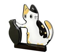 Cat Whisker Memorial Keepsake - Acrylic Cute Wide Opening | Cat Whiskers Storage Container | Kitten Pushing A Vase Refrigerator Magnet For Refrigerators Washing Machines Bedroom Walls Office Desk
