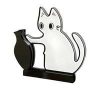 Cat Whisker Memorial Keepsake - Acrylic Cute Wide Opening | Cat Whiskers Storage Container | Kitten Pushing A Vase Refrigerator Magnet For Refrigerators Washing Machines Bedroom Walls Office Desk