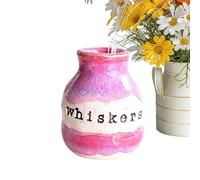 Cat Whisker Vase | 6x4x4cm Kitten Keepsake | Pet Hair Memorial Vase | For Parents Animals Lovers Home Office Apartment Living Room Bedroom Study Bookshelf Nightstand Dressing Table