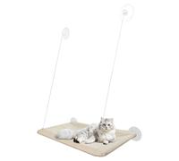 Cat Window Bed, Heavy-Duty Windowsill Kitten Perch, 36x21.5x7.5cm/14.17x8.46x2.95 Inches Soft Resting Hammock with 4 Strong Suction Cups for Indoor Large Pet Wood, Mesh, Metal