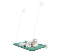 Cat Window Bed, Heavy Duty Windowsill Kitten Resting Soft Perch, Window Hammock Seat with 4 Strong Suction Cups for Indoor Large Pet, Effortless Assembly 14.17x8.46x2.95 Inches