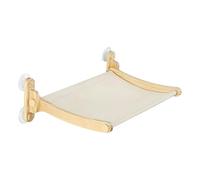 Cat Window Bed, Suction Cup Indoor Hammock, Wooden Removable Kitten Perch for Apartment Living Room Bedroom Corner Wall Home Furniture Decor