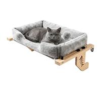 Cat Window Perch Hammock Plush Window Seat Bed For Indoor Cats with Toy