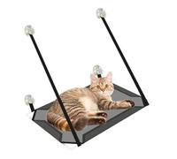 Cat Window Perch, Indoor Suction Cup Hammock Bed, Elevated Pet Sunbathing Shelf, Space-Saving Window Seat, Hangable Resting Spot for Apartment Bedroom Dormitory Home Patio Living Room