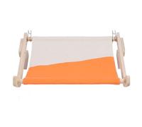 Cat Window Perch, Wooden Hanging Cat Hammock Bed with Sturdy Frame, All Season Cozy Cat Window Seat for Windowsill and Balcony, Space Saving Elevated Resting Spot for Indoor Cats