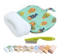 Cat Winter Sleeping Bag, Cat Sleeping Bag, Cat Bed Cave Sleeping Bag, Soft Plush Large Cat Sack Self Warm Cat Bed, Semienclosed Cat Sleeping Bag Bed for Cats and Small Dog (F,A-Turbot)