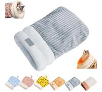 Cat Winter Sleeping Bag, Cat Sleeping Bag, Plush Soft Pet Bed, Cozy Cat Beds for Indoor Cats, Cold Weather Self Warming Cat Cave Bed, 360° Wrap Comfortable Pet Snuggle Sack(C)