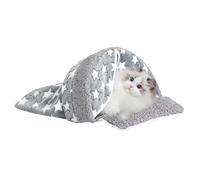 Cat Winter Sleeping Bag | Cozy Burrowing Cat Bed | Arch-Shaped Cat Snuggle Sack | Non-Slip Cat Tent | Washable Covered Cat Bed Ideal For All Seasons Cloth, Velvet For Warmth and Security