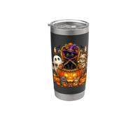 Cat Witch Mummy Ghost Kitten Pumpkin Halloween Spooky Season Vaso térmico de acero inoxidable de doble pared