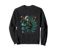 Cat Witch Mystical Fox Spirit Magic Japanese Halloween Sudadera
