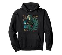 Cat Witch Mystical Fox Spirit Magic Japanese Halloween Sudadera con Capucha