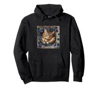 Cat with Flowers Graphic Sudadera con Capucha