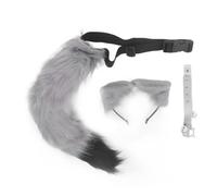 Cat Wolf Ears and Tail Set, Halloween Party Cosplay Set de Cuero Colcher de Cuello Coloca Flexible para Cosplay para Niños (#1)