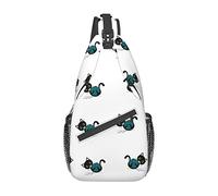 Cat Woll Ball Yarn Have Fun Sling Bag para Mujeres y Hombres Crossbody Sling Backpack Casual Senderismo Daypack Shoulder Chest Bag