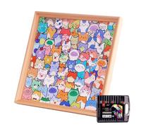 Cat Wood Jigsaw - Handcrafted Paintable Puzzle Artwork, Creative Animal Shape Challenge, Intricate Wooden Assembly Set | Bookcase Cabinet Decoration, Leisure Focus Exercise, Stress Relief Hobby