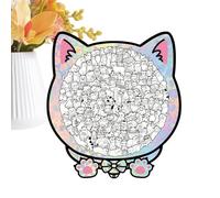 Cat Wooden Puzzle,135 Pieces Fun Challenging Precise Toy | 23.8x21.8x1cm Animal Shape Wood Cut Puzzles | Stylish Shelf Enhancement Toys For Lovers Adults Kids Wall Shelf Home Family Friends
