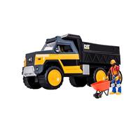 CAT® Workforce | Hauler Action Set - Juego de 19 Piezas con Camión Volquete, Figura Articulada 10 cm, Luces y Sonidos Reales, Herramientas y Accesorios - Juguete Infantil 3+ - Caterpillar