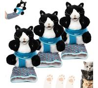 Cat Wrestling Toy Puppet, Cats Puppet Wrestler, 2025 New Cats Hand Puppets Plush Animal Toys, Cat Interactive Hand Puppet Wrestling, Safe Interactive for Boredom-Busting Training and Exercise (3Pcs)