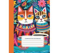 Cat Writing & Drawing Notebook for Kids: Cute Animal School Notebook | Practice Writing, Drawing & Creativity | Ages 4-8