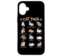 Cat Yoga Poses Cats Practicing Mindfulness Meditation Kitten Carcasa para iPhone 16 Plus