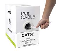 Cat5e blindado Riser (CMR), Bulk Cable Ethernet de Cobre Desnudo, sólido de 1000 ft, 350 MHz, ETL Disponible, 24 AWG, General Lámina Shield (FTP), truecable