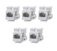 CAT5E RJ45 Keystone Jacks Slim Profile, conector de pared Ethernet Punch Down