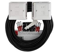 Cat6 Outdoor EXTERNAL Kit de cable de extensión de red completo con salidas de placa frontal (10 m)