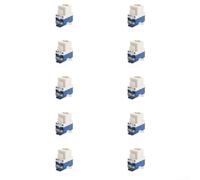 Cat6 RJ45 paquete de 10 con carcasa resistente al fuego para una conectividad segura y estable en zonas de red de alto tráfico