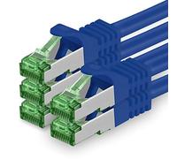 Cat7 Cable de Red Ethernet LAN 0,25m - Azul - 5 Piezas - Sftp Pimf Lszh - 10 GB s RJ45 Connectores Cat6a compatible con Cat5 Cat6 Cat7a Cat8