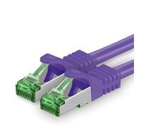 Cat7 Cable de Red Ethernet LAN 0,25m - púrpurat - 1 Pieza - Sftp Pimf Lszh - 10 GB s RJ45 Connectores Cat6a compatible con Cat5 Cat6 Cat7a Cat8