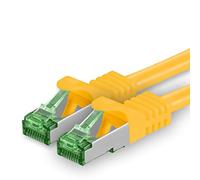 Cat7 Cable de Red Ethernet LAN 0,5m - Amarillo - 1 Pieza - Sftp Pimf Lszh - 10 GB s RJ45 Connectores Cat6a compatible con Cat5 Cat6 Cat7a Cat8
