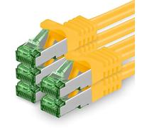 Cat7 Cable de Red Ethernet LAN 1,5m - Amarillo - 5 Piezas - Sftp Pimf Lszh - 10 GB s RJ45 Connectores Cat6a compatible con Cat5 Cat6 Cat7a Cat8