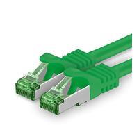 Cat7 Cable de Red Ethernet LAN 10m - Verde - 1 Pieza - Sftp Pimf Lszh - 10 GB s RJ45 Connectores Cat6a compatible con Cat5 Cat6 Cat7a Cat8