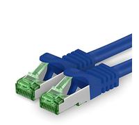 Cat7 Cable de Red Ethernet LAN 1m - Azul - 1 Pieza - Sftp Pimf Lszh - 10 GB s RJ45 Connectores Cat6a compatible con Cat5 Cat6 Cat7a Cat8