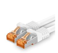 Cat7 Cable de Red Ethernet LAN - 1m - Bianco - 1 Pieza Cat 7 Sftp Pimf Lszh - 10 GB s RJ45 Connectores Cat6a compatible con Cat5 Cat6 Cat.7 Cat8