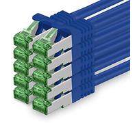 Cat7 Cable de Red Ethernet LAN 2m - Azul - 10 Piezas - Sftp Pimf Lszh - 10 GB s RJ45 Connectores Cat6a compatible con Cat5 Cat6 Cat7a Cat8
