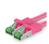 Cat7 Cable de Red Ethernet LAN 3m - Magenta - 1 Pieza - Sftp Pimf Lszh - 10 GB s RJ45 Connectores Cat6a compatible con Cat5 Cat6 Cat7a Cat8