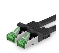 Cat7 Cable de Red Ethernet LAN 7,5m - Negro - 1 Pieza - Sftp Pimf Lszh - 10 GB s RJ45 Connectores Cat6a compatible con Cat5 Cat6 Cat7a Cat8