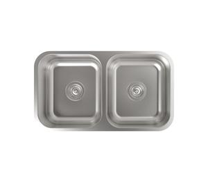 Cata 02607101 Fregadero Bajo Encimera CB-2, 2 Cubetas Cuadradas, 785x450, Acero Inox