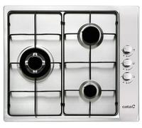 Encimera de gas Cata GI6021X, Inox, 3 zonas