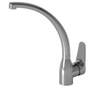 Cata Grifo CBA Monomando Caño Alto Giratorio 360 Curvo Aireador Anticalcáreo con Reductor de caudal a 5,7l/min Acabado Cromado