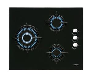 Cata CI 6021 BK Placa de Gas 3 Zonas Negro