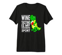 CATA DE VINOS ES MI Deporte Favorito Divertido Amante del Vino Dino Camiseta Premium