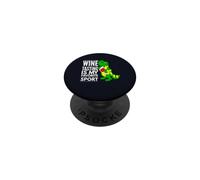 CATA DE VINOS ES MI Deporte Favorito Divertido Amante del Vino Dino PopSockets PopGrip Adhesivo