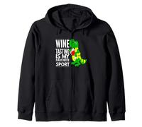 CATA DE VINOS ES MI Deporte Favorito Divertido Amante del Vino Dino Sudadera con Capucha