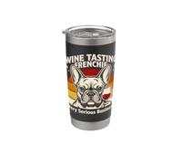 Cata de vinos Frenchie Humor empresarial muy serio Vaso térmico de acero inoxidable de doble pared