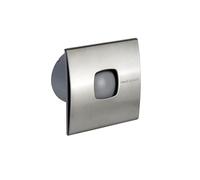 CATA Extractor Axial Baño Silentis LN 10 INOX Frontal Extraible sin Tornillos, Protector Térmico Silencioso 30dB, 14cm, 12W Válvula Antiretorno, 2300 rpm, Ligero, Acero Inox