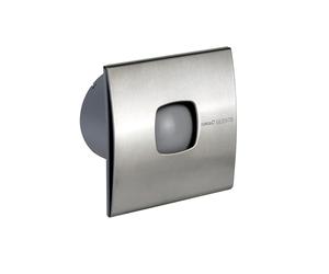 Cata Extractor Axial Silentis 12 INOX con Frontal Extraible, sin Tornillos, Protector Térmico y Nivel Sonoro Mínimo, Ancho 17 cm, Potencia 20W, Color Inox